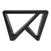 Bowery Hill Wood W-Shaped Legs Console Table in Black Finish