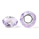 thumbnail image 3 of Handmade Glass European Beads Large Hole Beads Silver Color Brass Core Lilac 14x8mm Hole: 5mm, 3 of 3