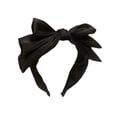 thumbnail image 4 of Diadema con lazo jinwen tocado de moda banda para el cabello ancha Negro, 4 of 7