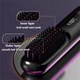 thumbnail image 3 of QUTETN Numoya Portable Straightener Brush -  Fast Heating Cordless Mini Hair Straightener Brush  3 Temp-Settings，Straightener Rechargeable & Cordless Mini Hair Straightener Comb (Black), 3 of 7