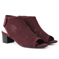 thumbnail image 3 of J. Adams Maddie Booties for Women - Peep Open Toe Low Block Chunky Heel Hook & Loop Strap Sandals, 3 of 7
