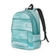 thumbnail image 1 of Disketp Teal Turquoise Wood print Canvas Backpack Lightweight Travel Daypack Student Rucksack Laptop Backpack-Medium, 1 of 5