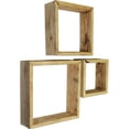 thumbnail image 2 of Ekena Millwork Set of 3, Square, Open Back, Vintage Farmhouse Shadow Box Shelves, Barnwood Decor Collection, Natural Barnwood, 2 of 12