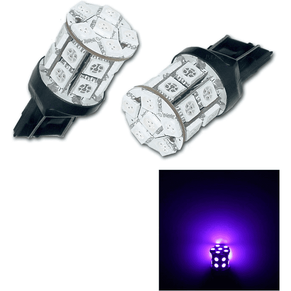 PA LED 2PCS 20SMD T20 7443 Purple Auto LED Bulb 12V for Turn Signal Side Marker Stop Backup Tail Light