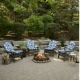 thumbnail image 4 of ARDEN Outdoor Plush Modern Tufted Rocking Chair Cushion, Set of 2, 20 x 18, Water Repellent, Fade Resistant, Cushions for Adirondack and Rocking Chairs 20 x 18, Blue Garden Floral, 4 of 8