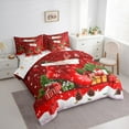 thumbnail image 3 of jejeloiu Christmas Stocking 7-Piece Bedding Comforter Set,Xmas Gifts King Bedding Sets,Happy New Year Bed Sheets For Kids,Microfiber Bedroom Decor Reversible, 3 of 8