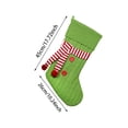 thumbnail image 2 of Leeye Christmas Stocking with Scarf - Red/Green/White, Velvet Knit, for Fireplace Hanging & Holiday Decor (Green), 2 of 4