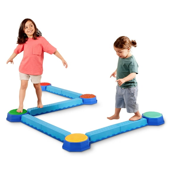 Battat Busy Beams Set with 8 Balance Beams and 5 Sensory Pods, Toddler and Preschool Toys