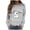 AB1947 Light Gray, variant on Tisuna Women'S Halloween Sweatshirt Soft Ghost Letter Print Crewneck Sweatshirt Ladies Long Sleeve Festival Theme Party Fall Tops Clothes Size L