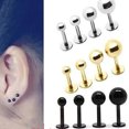thumbnail image 3 of UDIYO Ear Studs Simple Easy Matching Titanium Steel Barbell Shape Helix Tragus Women Earrings for Party, 3 of 7