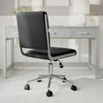 thumbnail image 6 of Martha Stewart Upholstered Office Chair in Black/Polished Nickel, 6 of 12