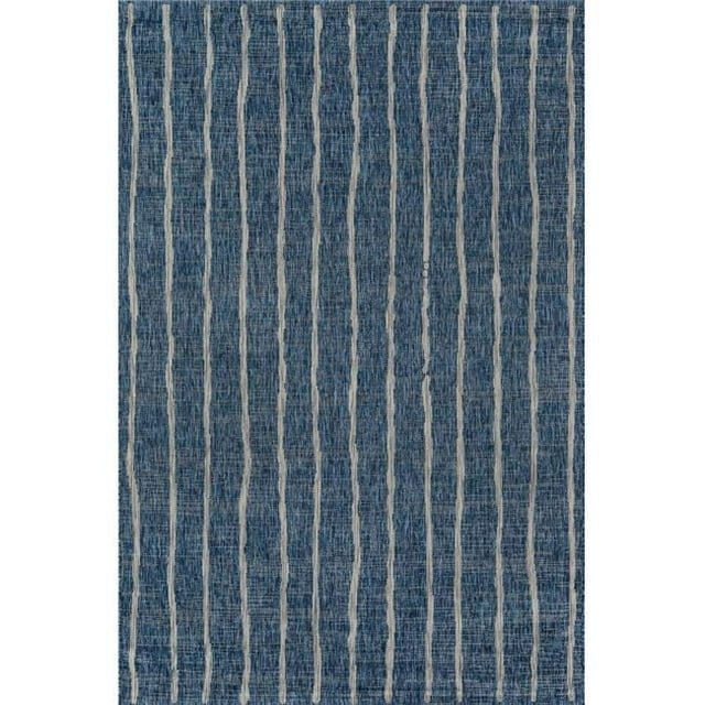 Momeni VILLAVI-03BLU6796 Novogratz Villa Machine Made 100 Percent Polypropylene Rectangle Rug , Blue - 6 ft. 7 in. x 9 ft. 6 in.