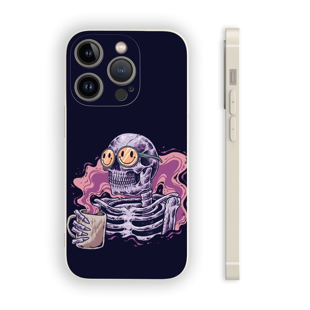 Proteja su iPhone15 Pro Max 14 13 12 Pro 11 con estilo con una funda plateada mate de doble capa con un diseño cautivador