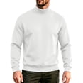 thumbnail image 6 of TKKCS Mens Mock Neck Sweatshirt Pullover Loungewear Long Sleeve Regular Fit Casual Tops White 3XL, 6 of 9