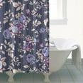thumbnail image 5 of Floral Shower Curtain Watercolor Botanical Bathroom Decor Rustic Flower Design Fabric Bath Curtain for Tub Country Style Home Accessories with Hooks，72x84in(180*210cm), 5 of 5