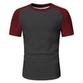 thumbnail image 4 of JAJAHO T Shirts For Men Casual Crew Neck Raglan Short Sleeve Tee Shirt Comfortable Daily Wear Color Block Streetwear Stylish Tops, 4 of 4