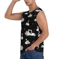 thumbnail image 3 of Lsque Swan And Dragonflies Print Men's Cotton Blend Sleeveless Muscle Shirts (S-3XL)- Moisture Wicking, Odor Protection, UPF 30+,Large, 3 of 8