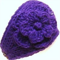 Best Desu 17306 Handmade Knit Crochet Headband, Purple
