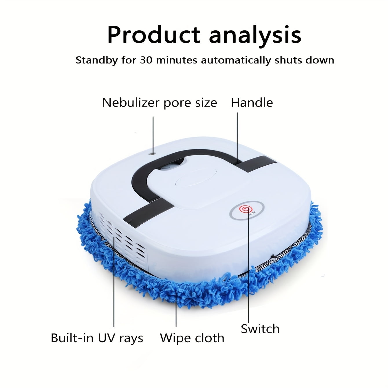 Automatic Spray Sweeping Robot Intelligent Mopping Machine Full Automatic Mopping Cleaner Dry Wet Dual Purpose Mopping Machine, Robot Vacuum with Mop, Vacuum Robot Cleaner And Mop, Home Cleaning