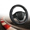thumbnail image 1 of Funda universal para volante | Mango de cuero transpirable antideslizante de 38 cm | Diseño de panal para un mejor agarre | Comodidad para todo tipo de climas para coche, camioneta y SUV | Rojo,, 1 of 6
