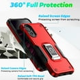thumbnail image 4 of Case for Galaxy A02/M02,Military Grade TPU+PC [Built-in Kickstand] Dual-Layer Flag Design Heavy Duty Drop Protection Magnetic Stand Phone Case for Samsung Galaxy A02/M02 (Sky Blue), 4 of 9