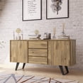 thumbnail image 2 of Allora Modern Solid Acacia Wood Sideboard Buffet in Golden Wheat, 2 of 7