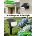 thumbnail image 6 of SUNLINKCO Solar Spot Lights Outdoor, 4 Pack Waterproof Solar Powered Garden Lights, 59 LED 4 Lighting Modes, 6500K Daylight, 2-in-1 Auto On/Off Wall Light, Outside Landscape Lighting for Yard Pathway, 6 of 14