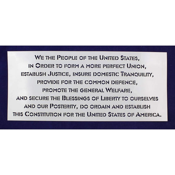 Preamble of Constitution -USA -1 Piece Stencil Painting /Crafts/ Templates