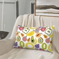 thumbnail image 4 of Plush Throw Pillow Covers, cartoon fruit colorful Pillow Cases with Invisible Zipper, Breathable Microfiber Pillow Cases Standard Size for Sleeping Bedroom Sofa Living Room 20x30, 4 of 5