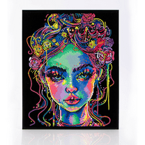 Diamond Dotz Neon Flock Electric Beauty Diamond Painting Kits for Adults - Colorful Diamond Art Kits a Relaxing Creative Craft Kit with Dotz Gems 18x14