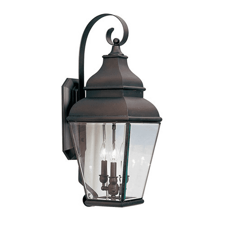 

Wall Sconces 3 Light With Clear Beveled Glass Bronze size 29 in 180 Watts - World of Crystal