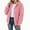 Pink, variant on Women's Winter Fleece Jacket Fuzzy Zip-Up Hoodie Sherpa Coat Warm Teddy Outerwear for Casual