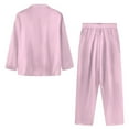 thumbnail image 7 of SEANATIVE Pink Panda Button Pajamas for Women Set of 2 Long Sleeve Lounge Sets for Women Size 4XL Nightwear for Women Sleepwear Clothing Soft Ladies Button Up Pjs for Women Set, 7 of 7