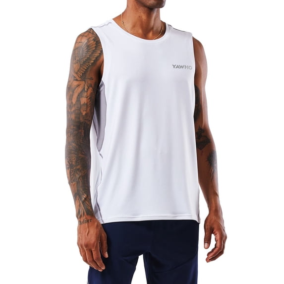 Men's Tank Tops Quick Dry Workout Swim Beach Shirts Sleeveless Shirts for Bodybuilding Gym Fitness Training