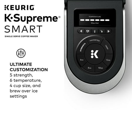 Keurig - K-Supreme SMART Single Serve Coffee Maker with WiFi Compatibility - Black