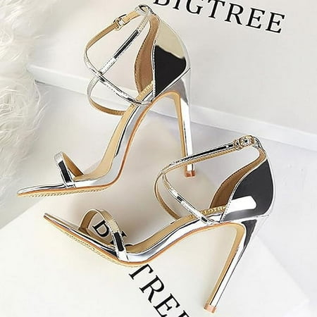 

Stiletto High Heels for Women 11CM Sexy Shoes with Round Toe Sandals for Wedding Party Office Formal Occasion