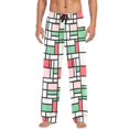 thumbnail image 7 of FORMRS Mens Pajama Pants with Pockets Sleepwear Lounge Bottoms Sizes S-2XL, Red Abstract Geometric, 7 of 7