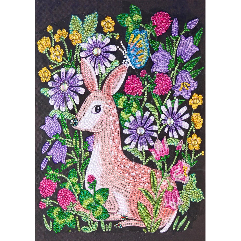Diamond Painting Animal Deer And Cat In A Farm Design Embroidery Wall Decoration 