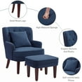 HUIMO Accent Chair with Ottoman, Living Room Chair and Ottoman Set, Upholstered Mid Century