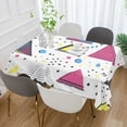 thumbnail image 2 of Yayeee Tablecloths 60" x 60" Rectangle Wrinkle Resistant Party Table Cover, Pink Simple Shapes, 2 of 8