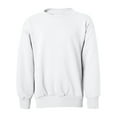thumbnail image 3 of Hanes Ecosmart Crewneck Sweatshirt | Youth Sweatshirts 7.8oz 50/50 Cotton/polyester White Soft Fleece Pullover Pack of 2 - Size XL, 3 of 5