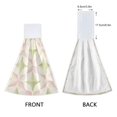 thumbnail image 3 of Yayeee Kitchen Hanging Hand Towels Set of 2 with Loop Bathroom Absorbent Tie Towel, Pastel Pink Geometric, 3 of 7