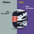 thumbnail image 2 of Wosthever Hilo de tejer de 100g, bufandas de hilo para tejer a mano, gorro, gorro, hilos de ganchillo tejidos a mano, accesorio de costura para Artesanía No.17 Wosthever HA009091-17, 2 of 6