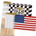 thumbnail image 1 of Banderas de mano FLAGMESAGE 12 x 18 pulgadas, paquete de 24, USA, 1 of 7