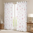 thumbnail image 2 of Homewish Kawaii Stars Print Blackout Curtains Set of 2 (52x84 Each), White Pink Cartoon Style Window Curtains, Teens Kids Boys Girls Curtains and Drapes, Black Out Curtains Decor, 2 of 6