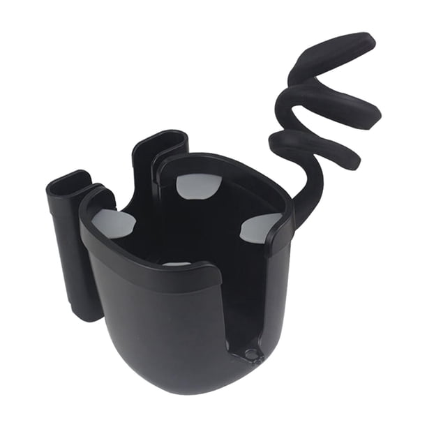Portavasos 3 en 1 para cochecito Portavasos para bebidas Portabotellas Antideslizante Fácil de instalar Práctica abrazadera flexible con clip de