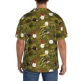 thumbnail image 5 of Vsdgher Gnomes Playing in the Garden Print Men's Wrinkle Free Untucked Cuban Shirt Business Casual Button Down Shirts Short Sleeve Shirt, 5 of 7