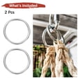 thumbnail image 4 of Uxcell 1.77 Inch Dia Metal O Rings [2Pcs] - 316 Stainless Steel 0.2 Inch THK Multi-Purpose Welded Round Rings Use for Crafts, 4 of 6