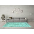 thumbnail image 3 of Ahgly Company Indoor Rectangle Abstract Light Blue Modern Area Rugs, 2' x 5', 3 of 4