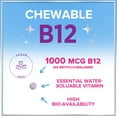 thumbnail image 4 of Hello Lovely! B 12 Vitamin Chewables 1000 mcg - B12 Complex with Heart & Nerve Energy Health Support - Vitamin B-12 Complex for Adults with Immune Health Support - Bottled in USA - 120 Chewables, 4 of 7